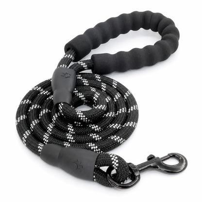 Reinforced Nylon Handle with Padding & Reflective Edge Dog Leash (for Strong Dogs)