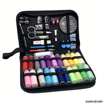 100-piece sewing kit in a case