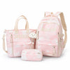 Water-Resistant Padded Strap Travel Backpack Set (3-Piece)