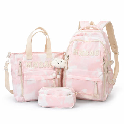 Water-Resistant Padded Strap Travel Backpack Set (3-Piece)