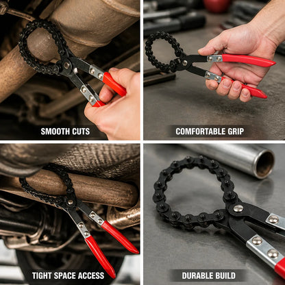 Compact Ergonomic Tube Cutter Pliers with Chain Roller