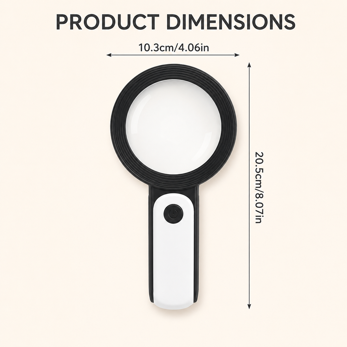 30x Magnifying Glass with LED Lighting for Seniors