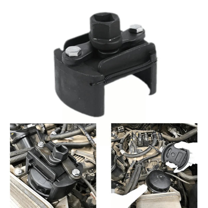 Adjustable Oil Filter Wrench 60–80 mm | 2-Claw Gripper for Oil Filter