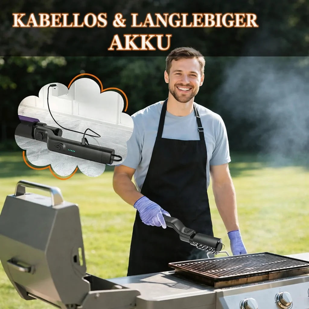 PowerScrubPro™ — Make your grill sparkling clean in no time and enjoy more time with your loved ones!