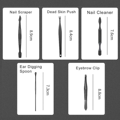 10-piece manicure set with travel case