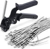 Stainless Steel Cable Tie Gun with 100 Cable Ties