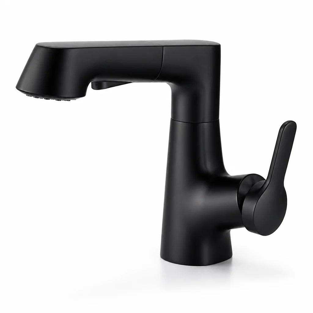 Extendable 360° Rotatable Single-Hole Faucet with Ceramic Valve