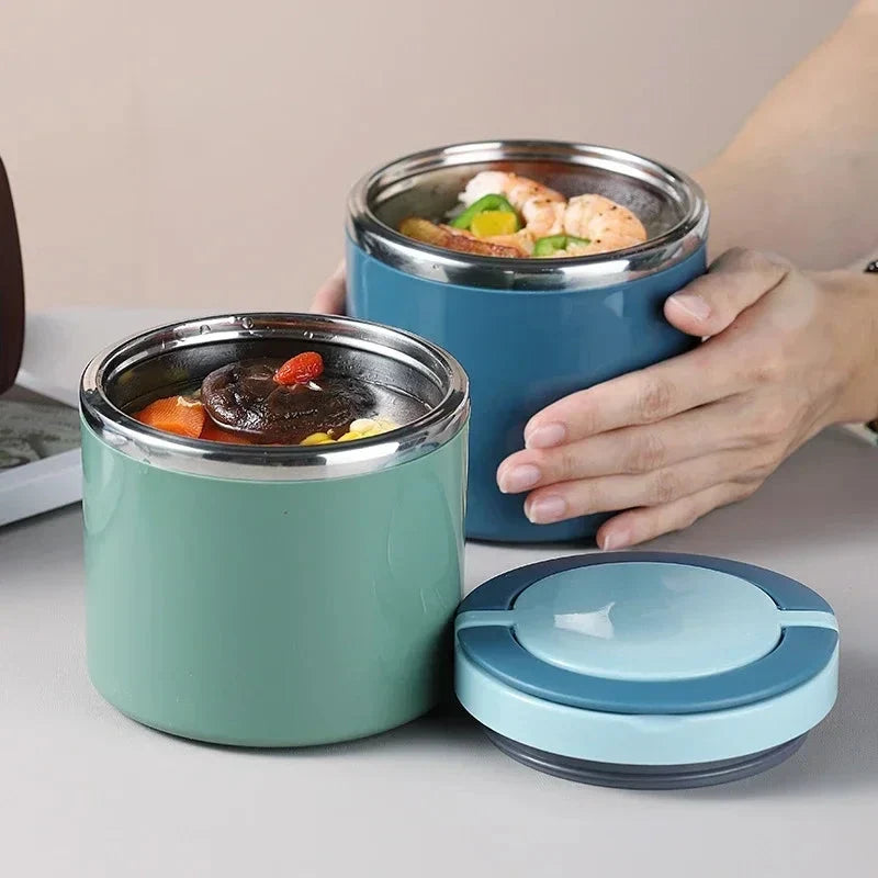 Stainless Steel Thermal Lunchbox with Handle – 630 ml & 1000 ml