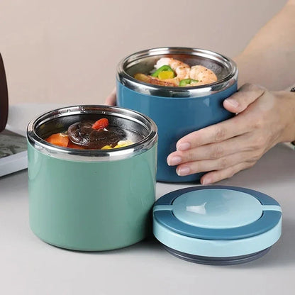 Stainless Steel Thermal Lunchbox with Handle – 630 ml & 1000 ml