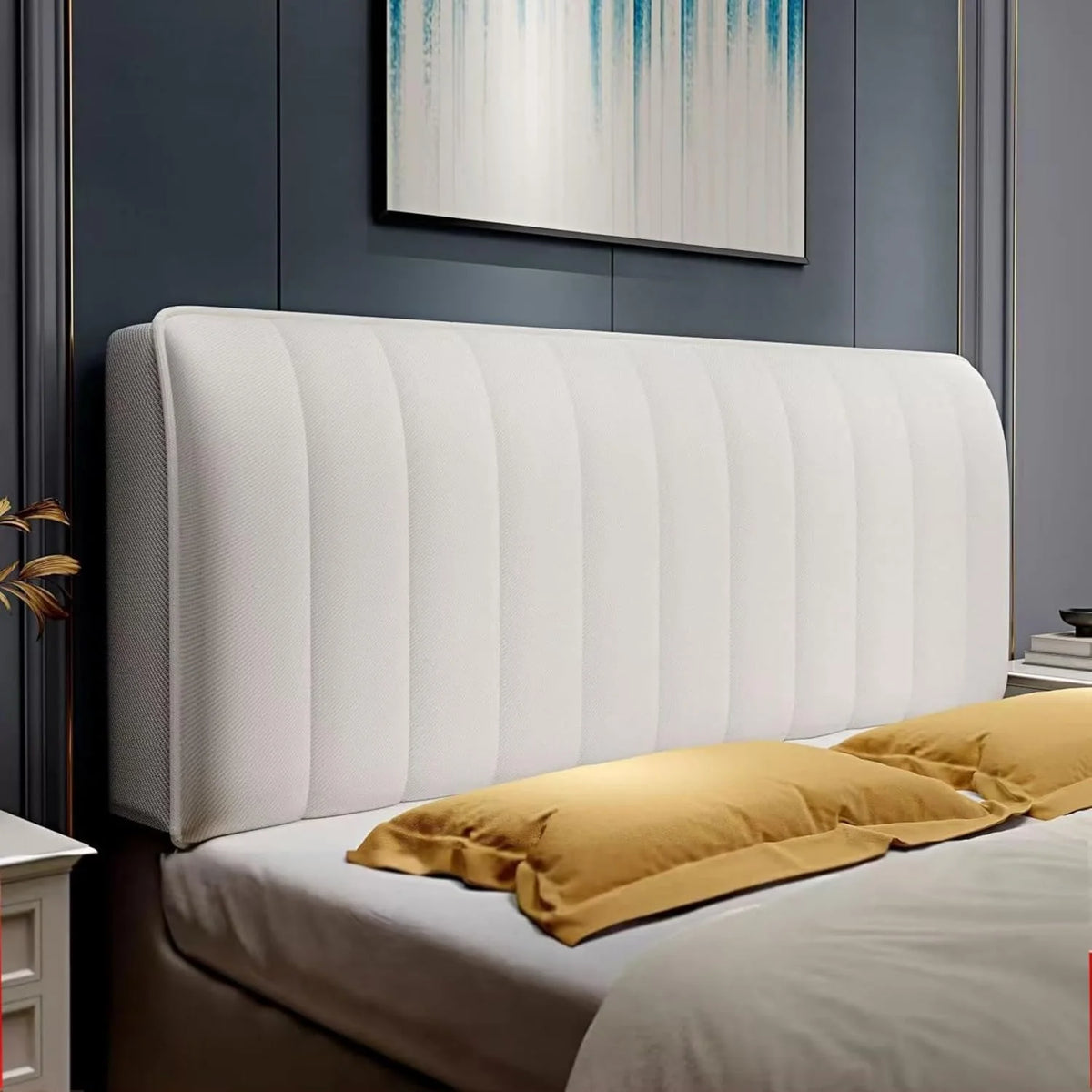 Headboard Protective Cover Soft Velvet Bed