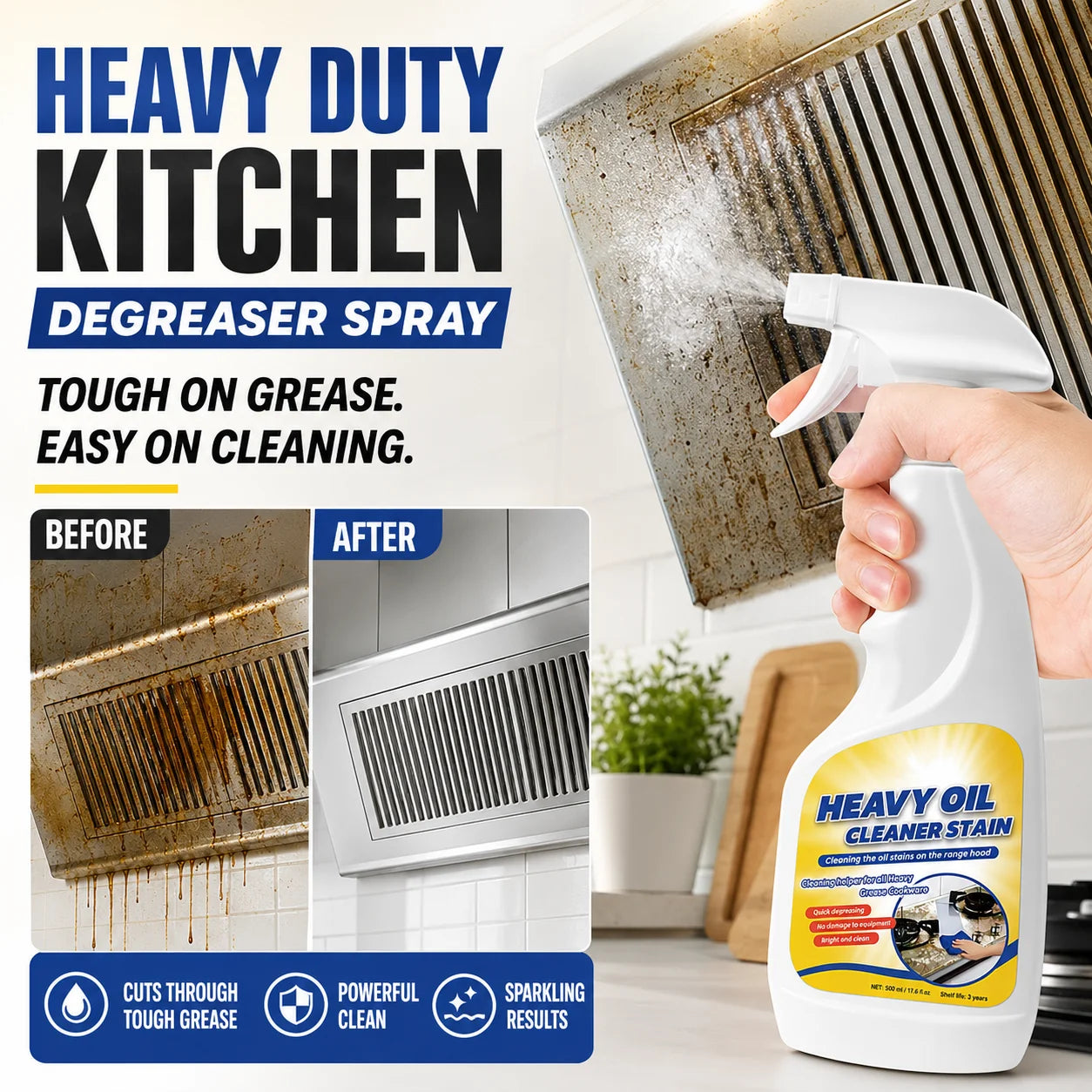 Kitchen Grease Remover Spray for Kitchen Surfaces
