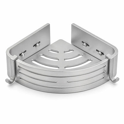 Rust-Resistant Aluminum Corner Shower Shelf without Drilling (90° Corner)