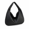 Braided Vegan Leather Laptop Shoulder Bag