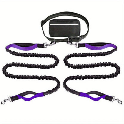 FlowLeash Dog Leash with Shock Absorber & Hip Belt