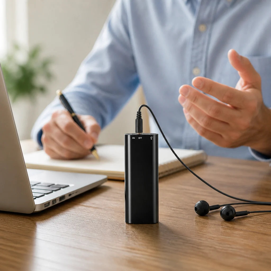 Pocket-sized Aluminum Voice-Activated Recorder