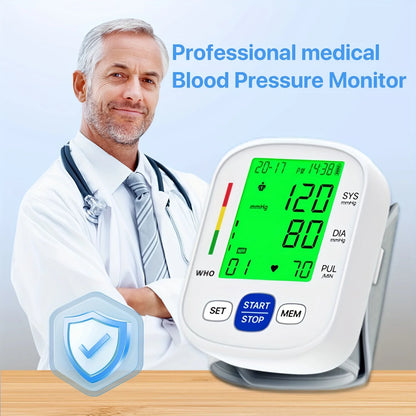 Wrist Blood Pressure Monitor with Backlit Display