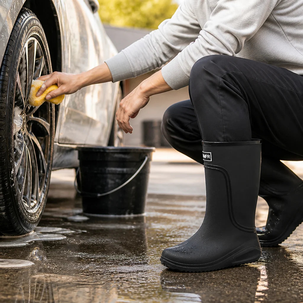 Waterproof and Non-Slip High-Top Rain Boots