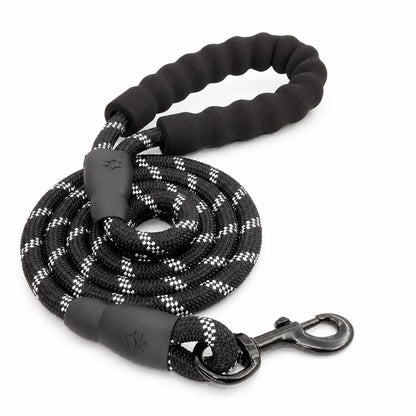 Reinforced Nylon Handle with Padding & Reflective Edge Dog Leash (for Strong Dogs)