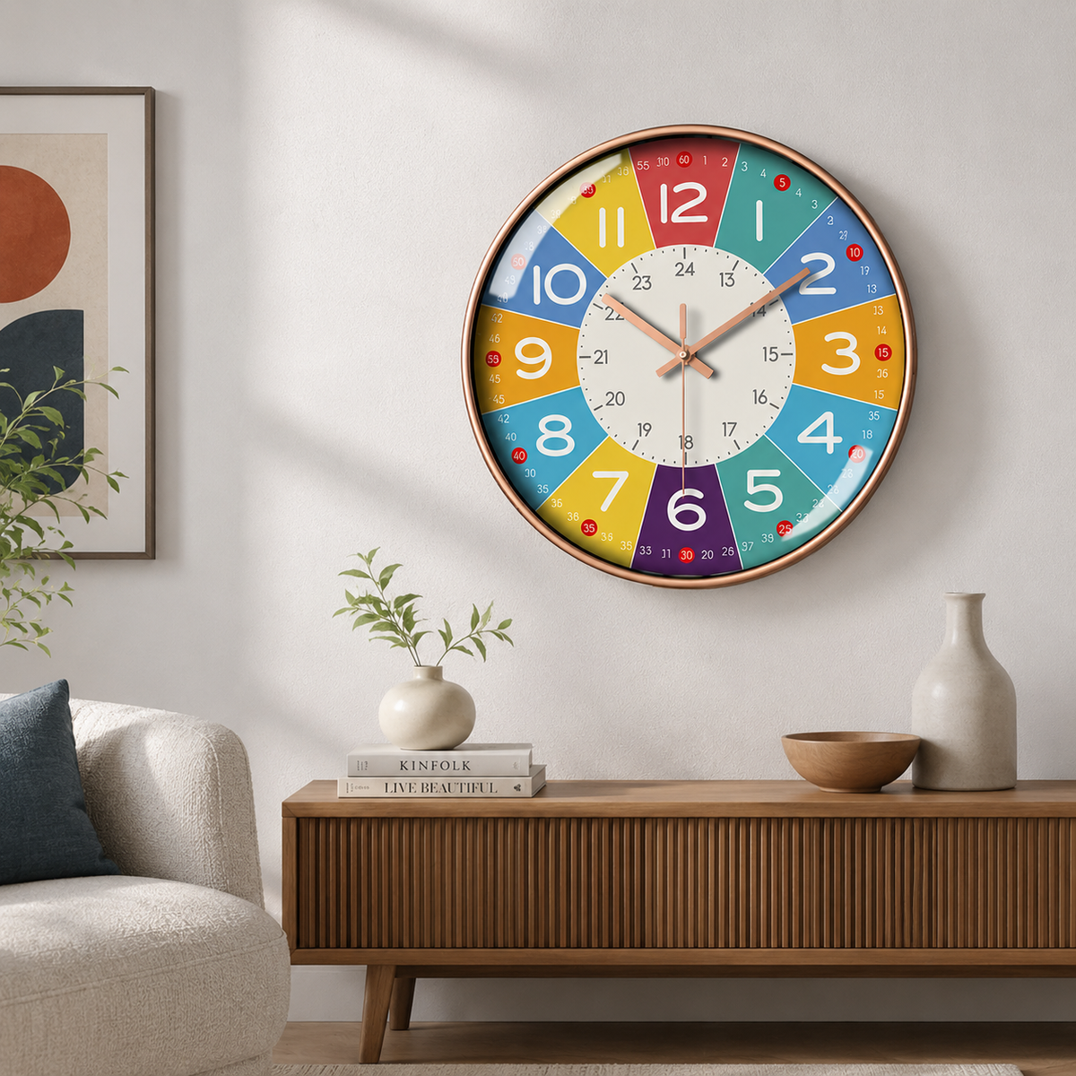 SilentKids Wall Clock – Silent for the Children's Room