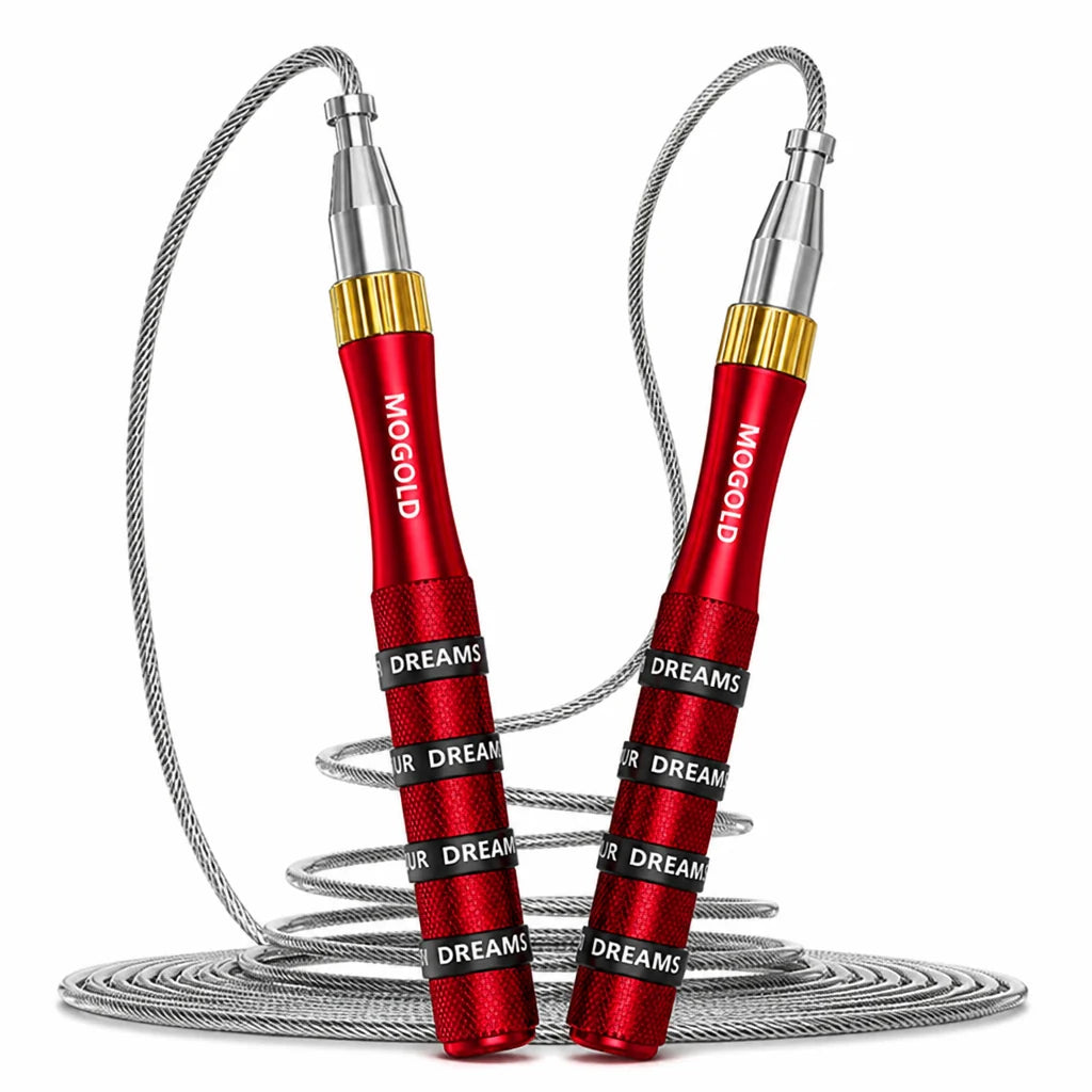 Ultra-fast self-locking jump rope (adjustable length, aluminum handles)