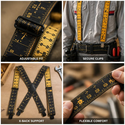 5 cm Wide Adjustable Elastic X-Back Men’s Suspenders (4-Clips)