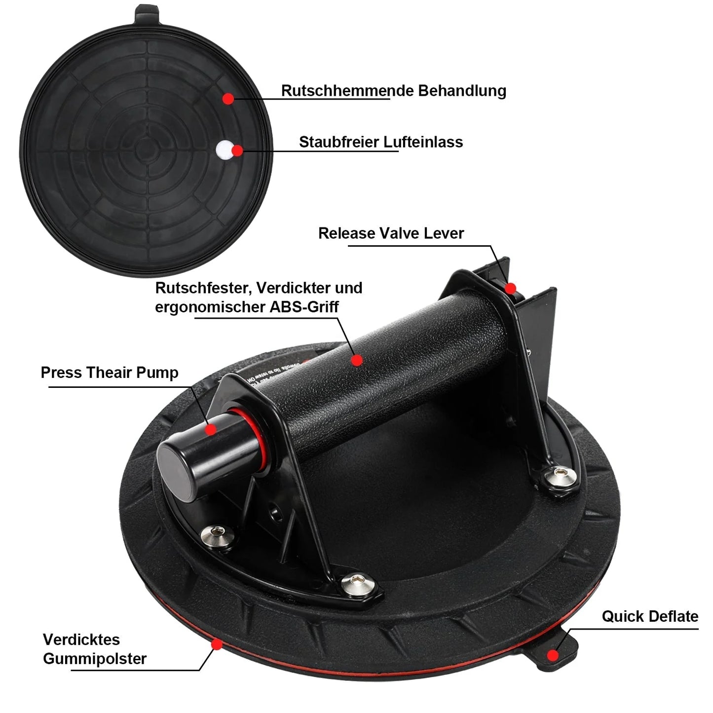 Vacuum Suction Lifter 2 Pieces up to 100 kg