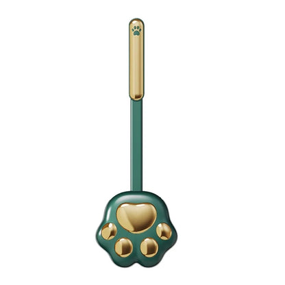Toilet Brush with Paw Print & Silicone Bristles