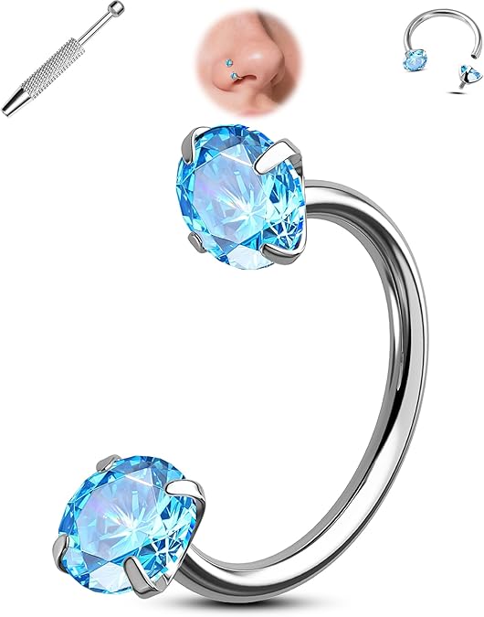 Horseshoe Nose Ring with Internal Thread
