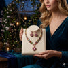 Heart Jewelry Set with Necklace and Earrings
