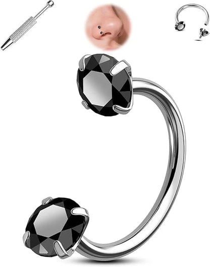 Horseshoe Nose Ring with Internal Thread