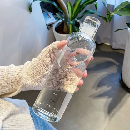 Water Bottle with Time Markings 500/700 ml