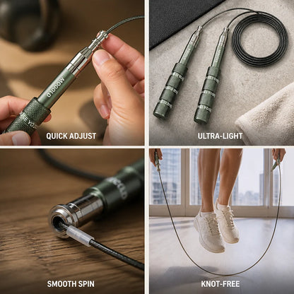 Telescopic Quick-Adjust Ball Bearing Jump Rope