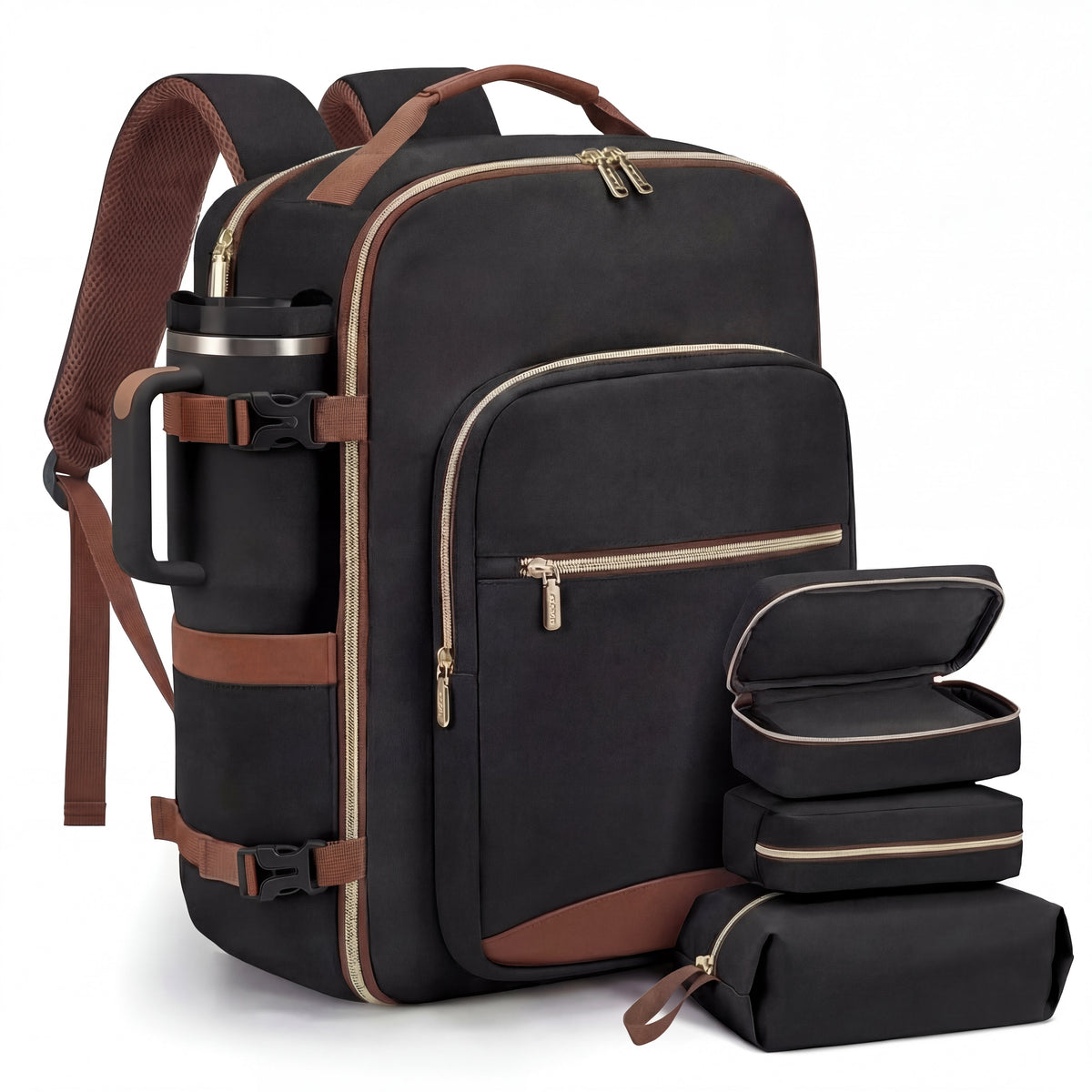 CompassGear 40L Cabin Backpack with Suitcase Opening
