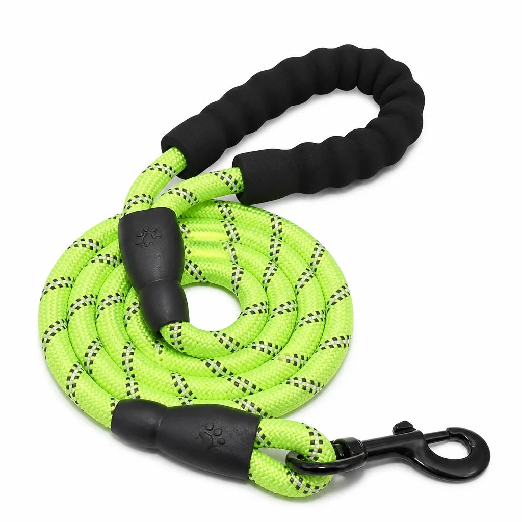 Reinforced Nylon Handle with Padding & Reflective Edge Dog Leash (for Strong Dogs)