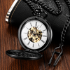 Mechanical Pocket Watch with Floral Engraving Design