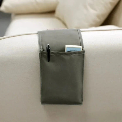 Bed Organizer Cotton-Linen with Multiple Compartments