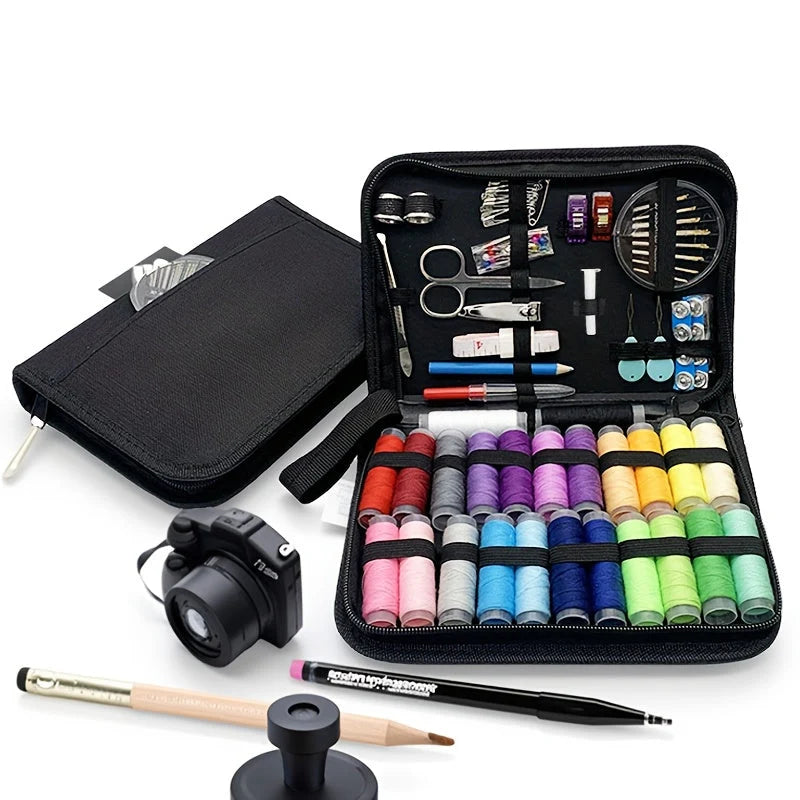 100-Piece Sewing Kit with Accessories and 24 Thread Colors