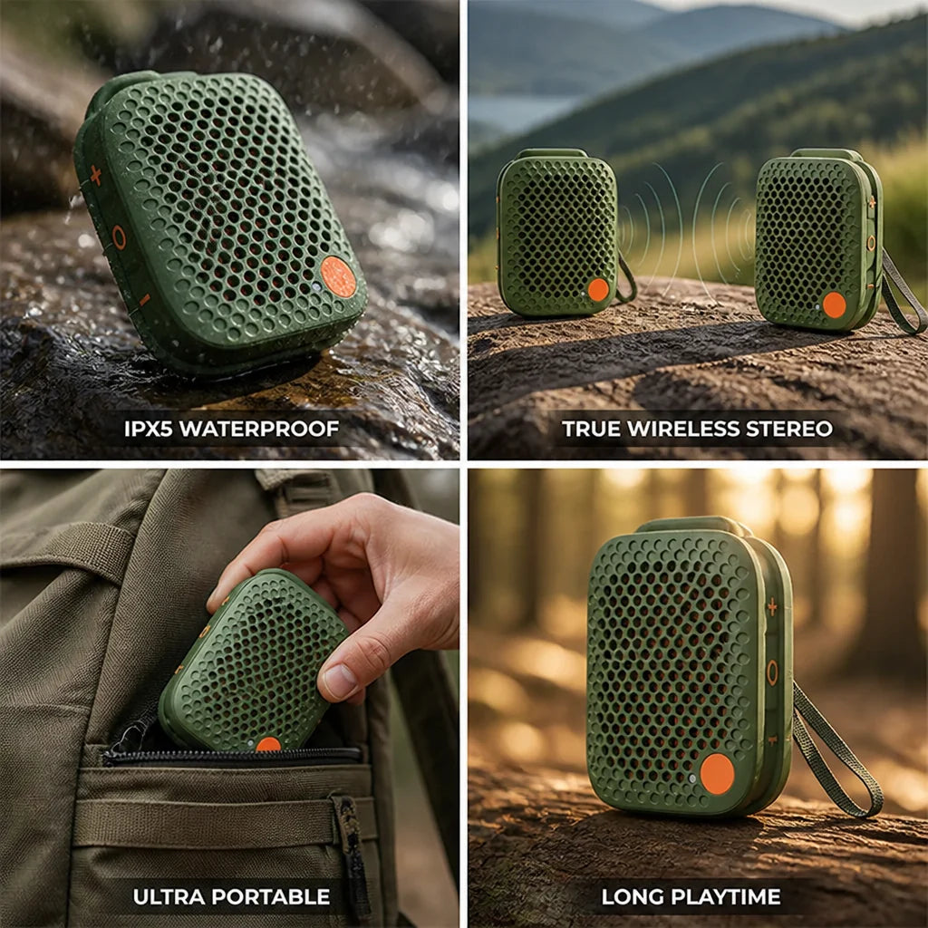 True Wireless Stereo IPX5 Waterproof Bluetooth Speaker