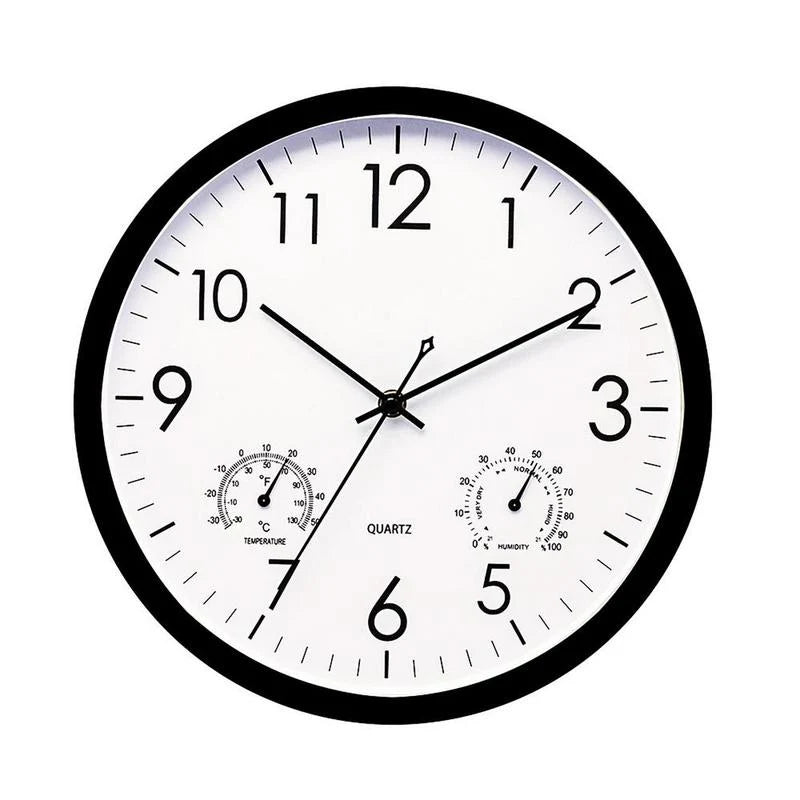 Outdoor clock with temperature and humidity display
