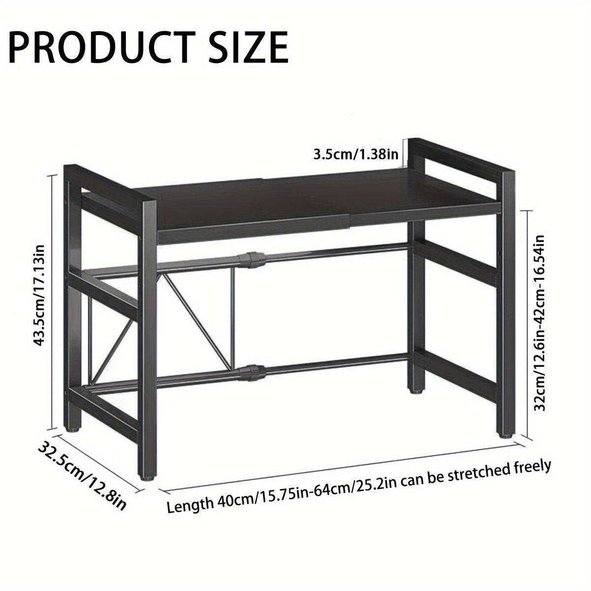 Extendable Microwave Rack 2 Tiers