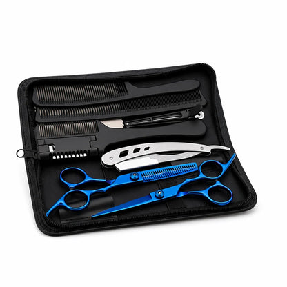 Stainless Steel Thinning and Cutting Scissors Set (with Comb & Case)