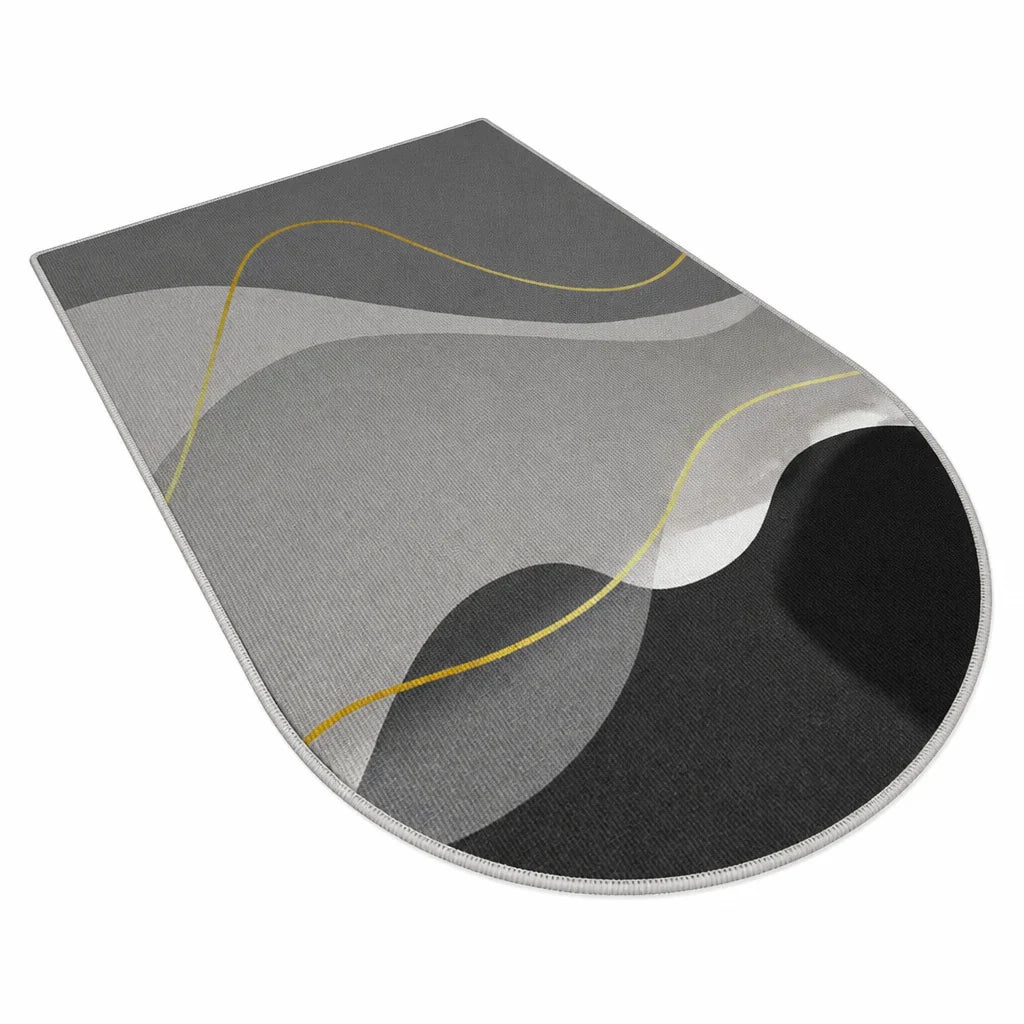 Wrinkle-free, noise-reducing printed floor protection mat for office chairs