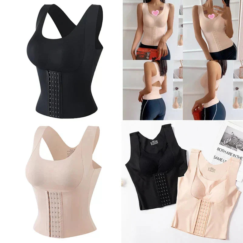 WaistSculpt™ Push-up Bra with Adjustable Straps and Removable Pads