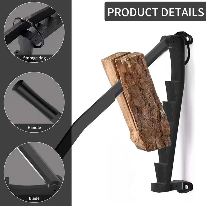 Wall-mounted wood splitters made of carbon steel