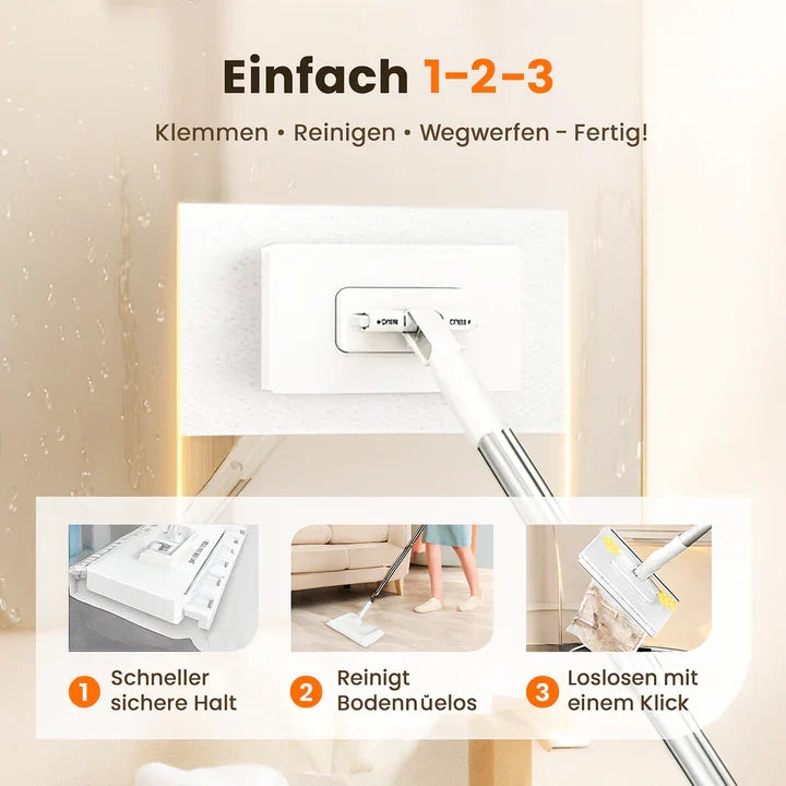 ReachClean Cloth Holder Mop Extendable Hygienic