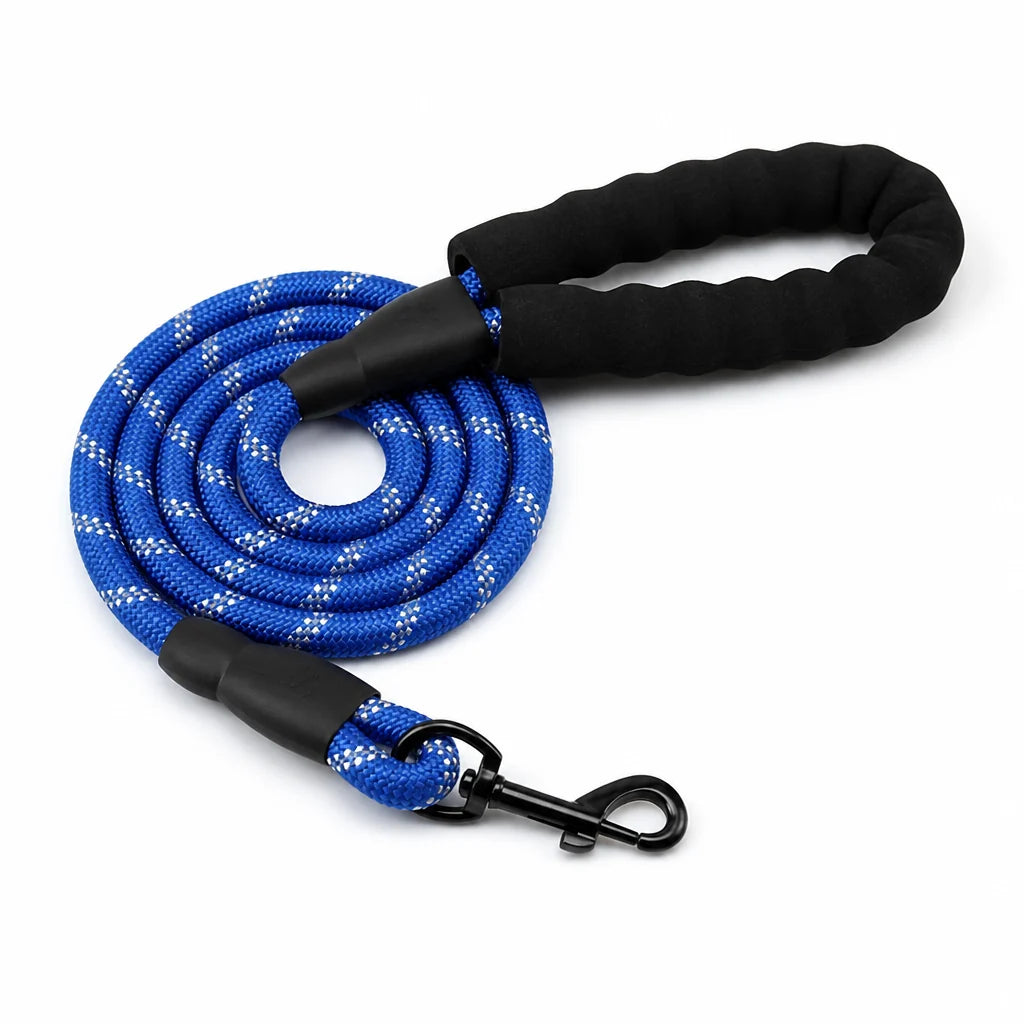 Reinforced Nylon Handle with Padding & Reflective Edge Dog Leash (for Strong Dogs)