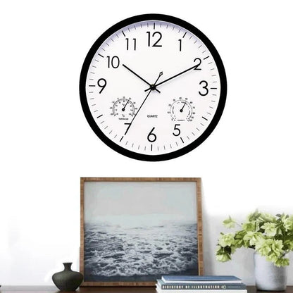 Outdoor clock with temperature and humidity display