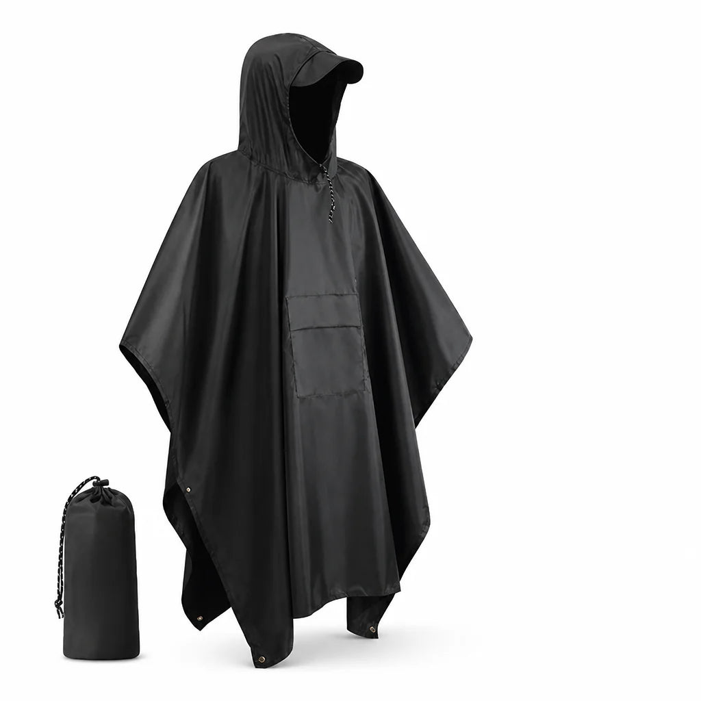 3-in-1 Waterproof Ripstop Rain Poncho