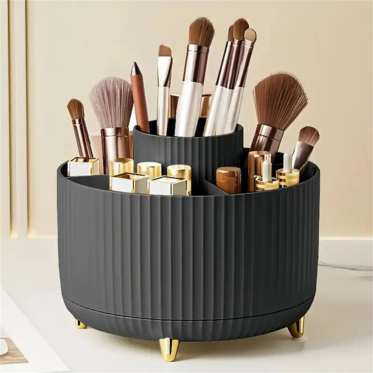 360° Rotatable Make-up Organizer with 5 Compartments