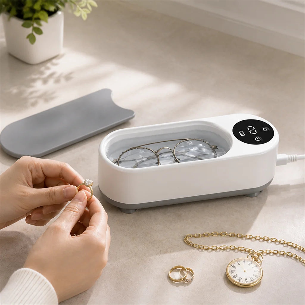 Portable Ultrasonic Jewelry Cleaner (450 ml)